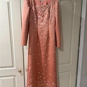 Elegant Peach Evening Gown